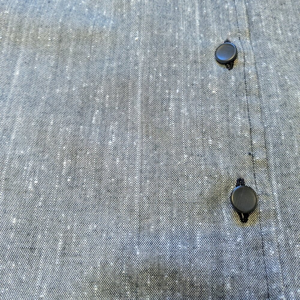 Hand Made Button Front Dolman Sleeve Curved Hem Top - Picture 5 of 12